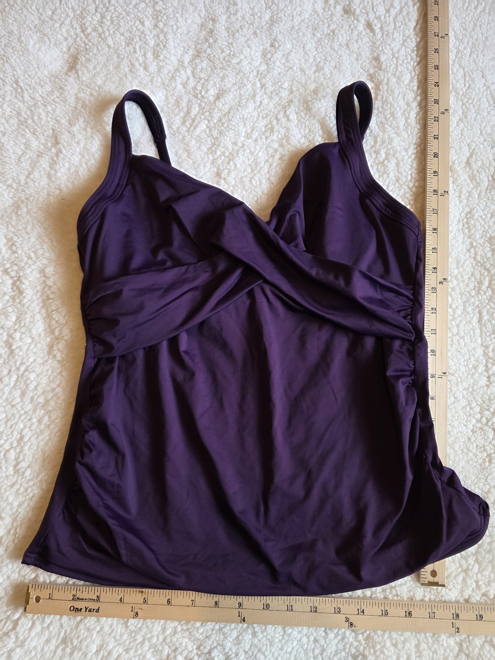 Lands' End Plum Swim Tankini Top